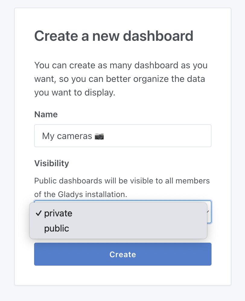 Create a dashboard