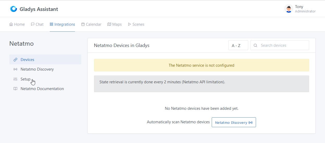 Netatmo Integration - Setup