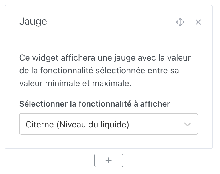 Sélectionnez le capteur à afficher