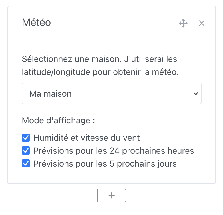 Sélectionnez votre maison dans Gladys